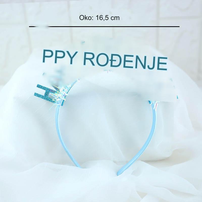 Sjajna traka za glavu sa šljokicama za rođendan bez olova - Srećan rođendan šešir za zabave, ručno pranje za rođendanske zabave i kostime (&)