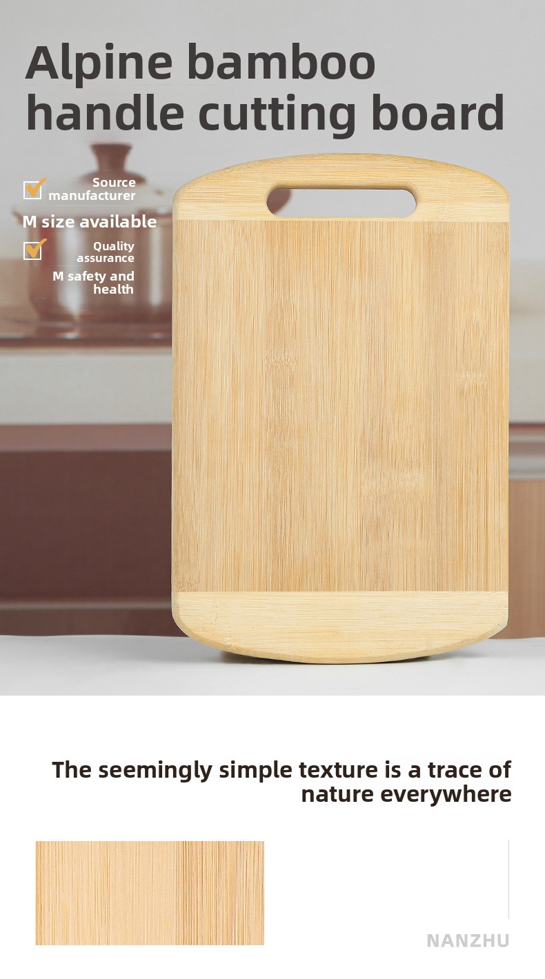 Ekstra Velika Bambusova Daska za Sečenje 30cm/36cm/40cm - Dodatna Debljina 18mm, Izdržljiva, Laka za Držanje sa Prorezom za Sok za Voće, Povrće, Meso i Živinu - Idealna za Festivale i Svakodnevnu Upotrebu, Bambus Materijal Bezbedan za Hranu