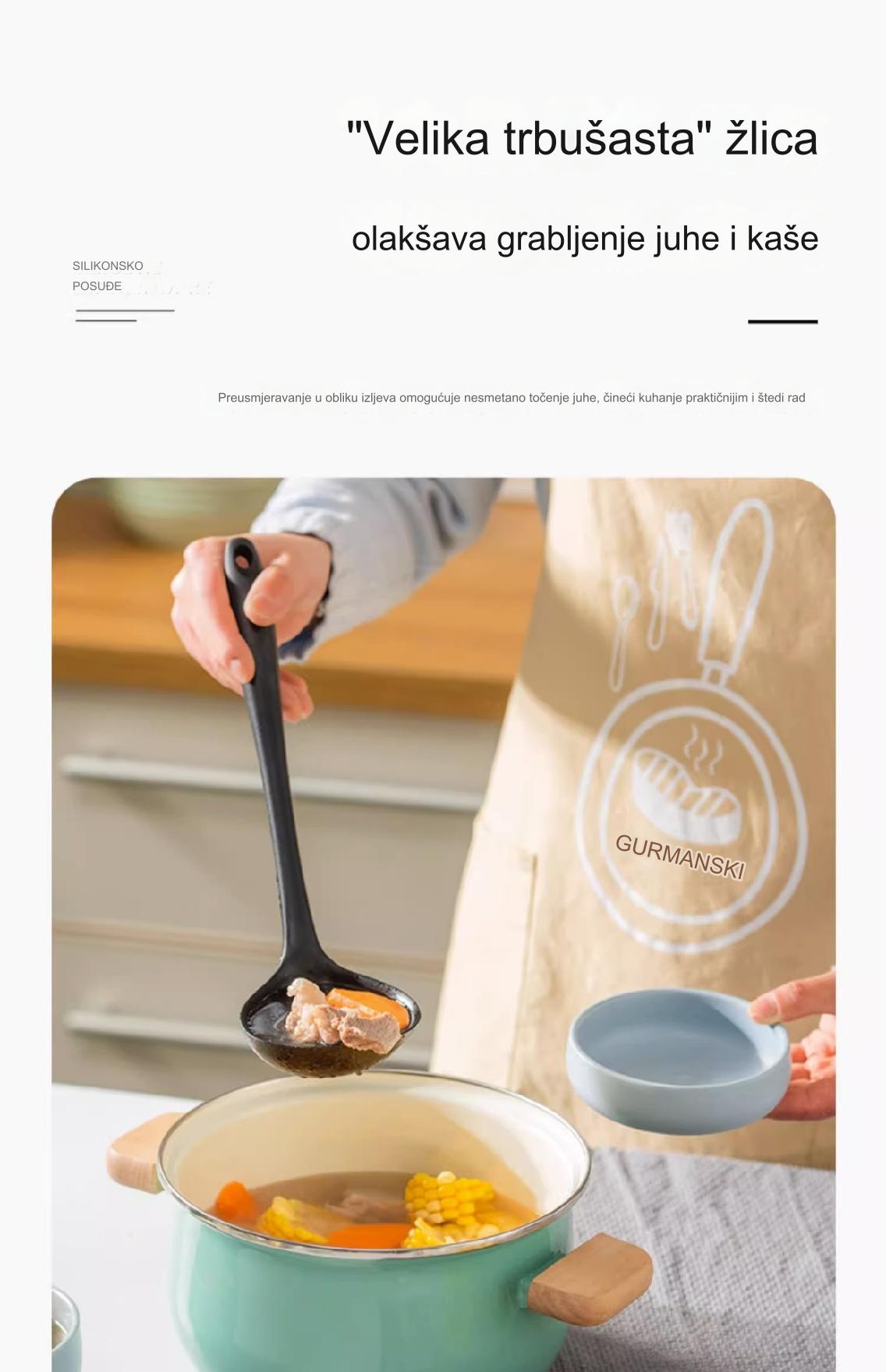 Set silikonskih lopatica otpornih na toplotu, nelepljivih, sa ergonomskom drškom i rupom za kačenje - Izdržljivi set kuhinjskog pribora, crveni i dizajn, neklizajuća drška, pogodno za pranje u mašini za sudove - Uključuje lopaticu za prženje, lopaticu sa rupama, okretanje, kašiku, strugač - Idealno za prženje