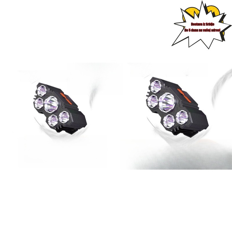 Snažna LED čeona lampa za spoljašnju upotrebu - dugotrajna, vodootporna, pogodna za penjanje, kampovanje, rudarenje, istraživanje pećina i hitne slučajeve - ruke slobodne prenosiva rasveta sa čeonom lampom