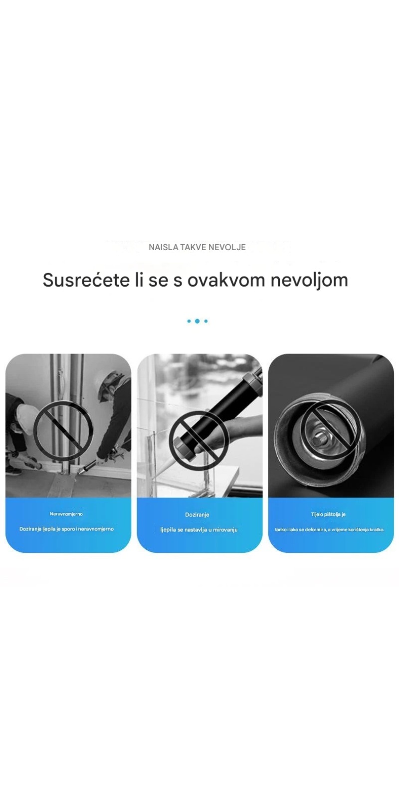 Ručna multifunkcionalna pištolj za fugiranje sa podesivim nastavkom - za teške uslove, lepak i brtvilo za prozore, kade - kompatibilan sa lepkom, fugom, za renoviranje i dekoraciju doma (bez baterija)