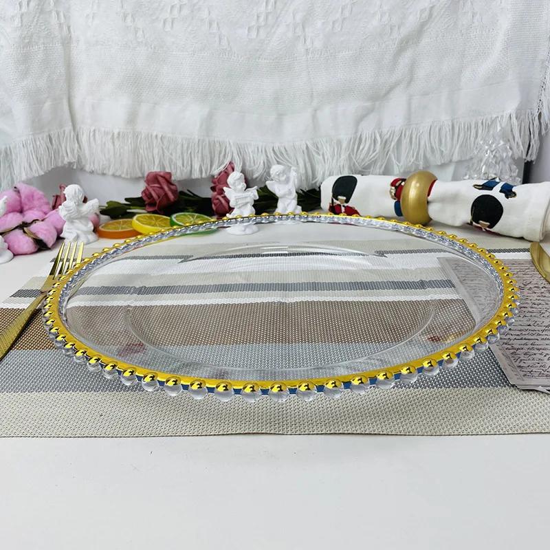 Elegantna prozirna plastična poslužavnik za venčanja, Božić i dekoraciju zabava