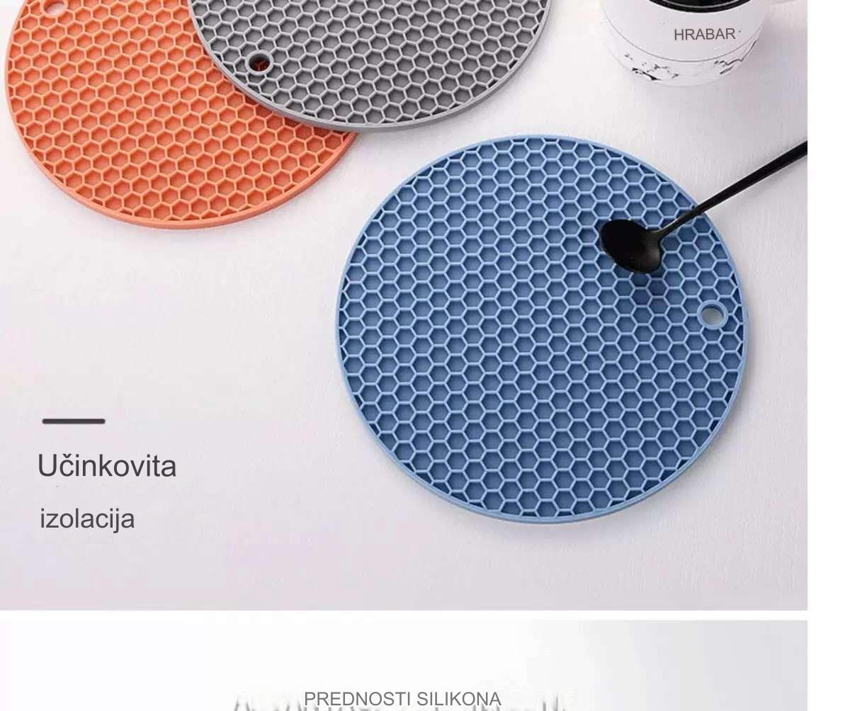 Nepoklizne gumene podmetače za kuhinju i trpezu - Izdržljivi zaštitnici stola otporni na toplotu i vlagu sa neklizajućom podlogom, zaštita za vruće posude, lonce i tave - Trajni podmetači za kućnu ili komercijalnu upotrebu