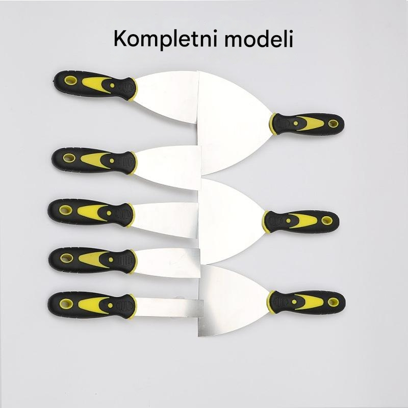 Putty sa dvobojnom drškom koja ne klizi i čeličnom oštricom za teške uslove - za plastiku/metal, za gips, malter, za slikare, za nanošenje i zaglađivanje