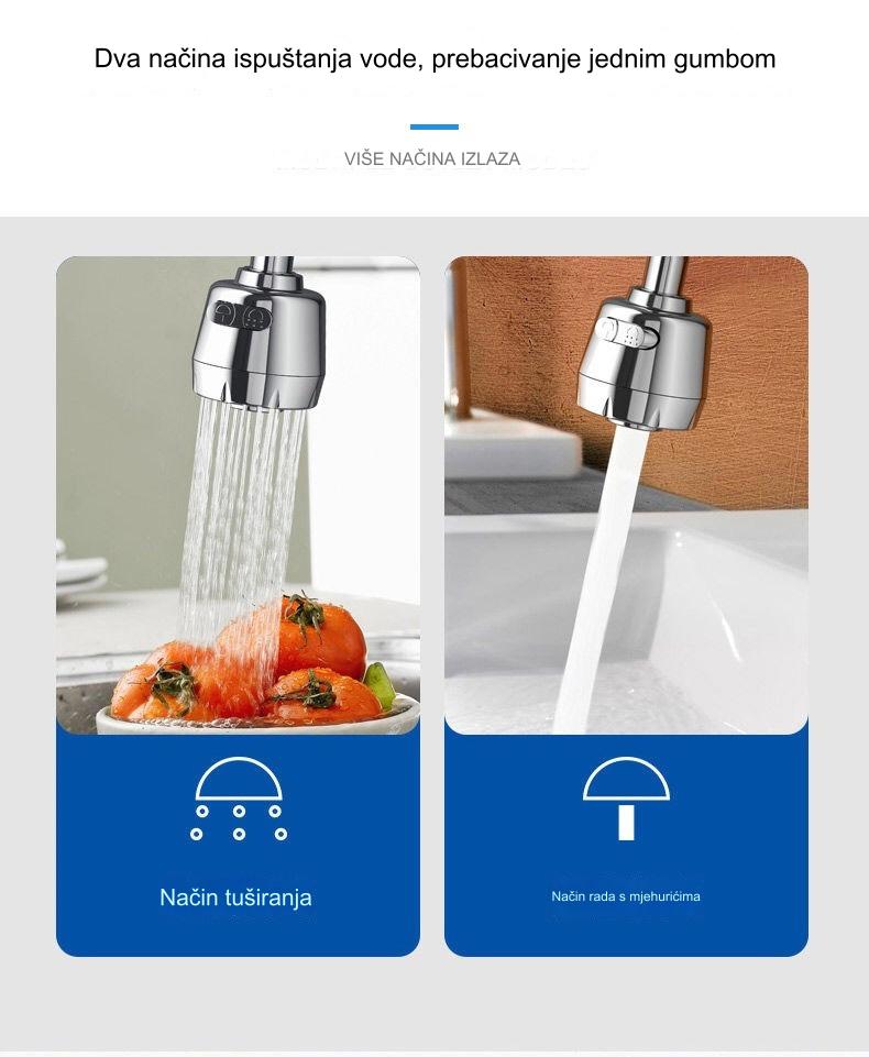 Produžetak sa prskootpornom glavom i višebrzinskim podešavanjem za kućnu upotrebu u kuhinji