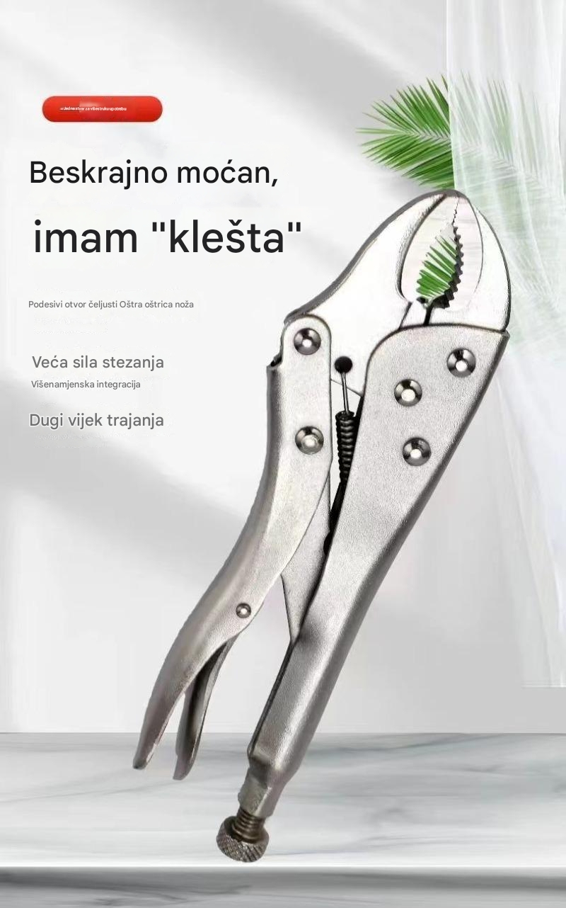 Svestrane teške klešta za pritiskanje, stezanje cevi, hvatanje, zatezanje i još mnogo toga, Višenamenske Klešta,Izdržljive klešta,Robusna kvaliteta izrade