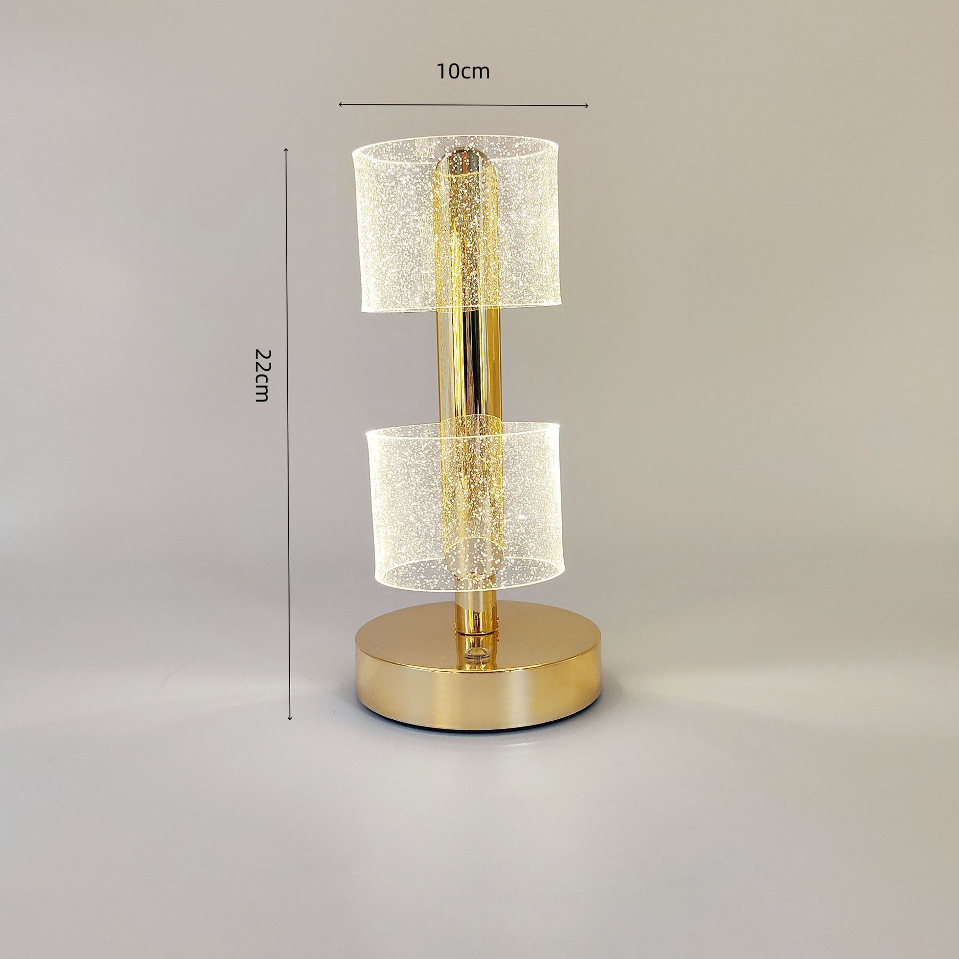 Moderna elegantna stona lampa sa podesivim dizajnom zvezdanog neba - Metalna i akrilna baza, USB stona lampa sa 3 boje i mogućnošću prigušivanja, idealna za dekoraciju spavaće sobe i kao poklon, lako upravljanje pomoću dugmeta, uključuje izvor svetlosti, lakirana