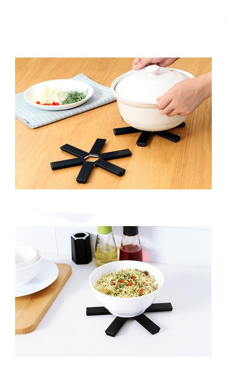 Sklopivi Set Podloga za Kuhinju: Kreativna Podloga za Toplotnu Izolaciju, Plastični Držač za Šerpe, Podloga za Zdelice i Tanjire za Sto | Izdržljiva i Praktična za Upotrebu na Stolu