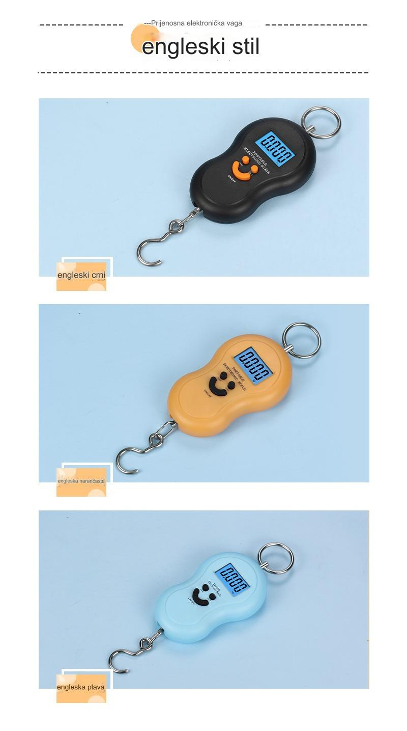 50kg/110lbs Digitalna Ručna Elektronska Vaga sa Kukom - Prenosiva Kuhinjska Vaga sa LCD Ekranom, Funkcijom Tare & Zadržavanje, Konverzija Jedinica (kg/lbs/oz/g/ml), Napajanje na Baterije (Baterije Nisu Uključene) za Kuću, Putovanja, Kampovanje, Prtljag, Namirnice