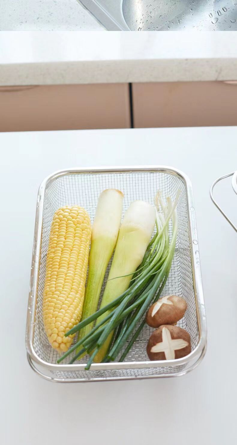 Uvlačiva korpa za odvod sudopere od nerđajućeg čelika | Bezbedna za mašinu za pranje sudova, kuhinjska polica za skladištenje koja štedi prostor