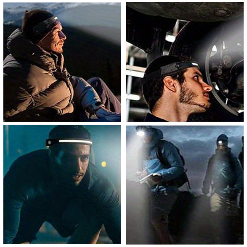 1/2 kom. Punjiva LED čeona lampa sa 230° širokim snopom, otporna na svetlost i znoj, USB punjiva ručna lampa za trčanje, pecanje i planinarenje