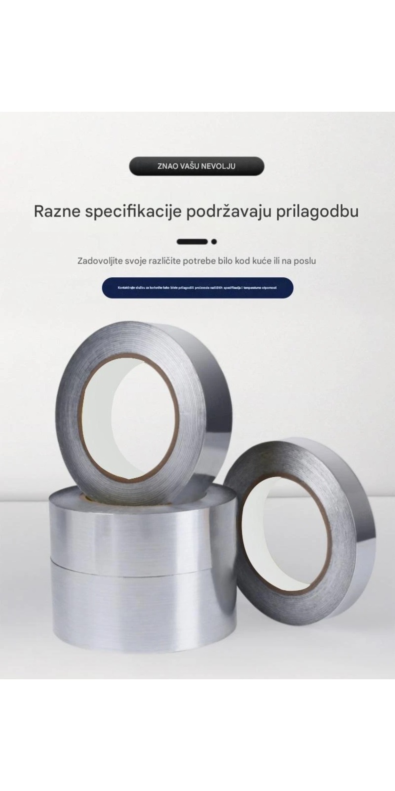 Teška aluminijumska traka - Debeli sloj, nepropusna za šporet, plesan i ulje - Laka primena za krovove, zidove, podove - Izdržljiva za spoljnu i unutrašnju upotrebu (kuhinja, kupatilo, tavan) - Pogodna za šporete, kanale