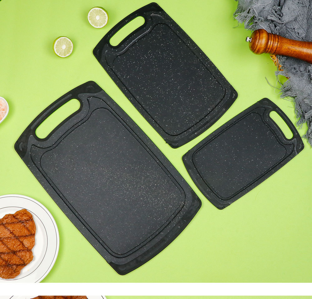 Set dasaka za sečenje od pšenične slame, pogodan za povrće i voće - Plastična daska više veličina sa protivkliznom drškom i dubokim žlebovima za sok, bezbedna za direktnu upotrebu, higijenska daska, za kućnu ili komercijalnu upotrebu