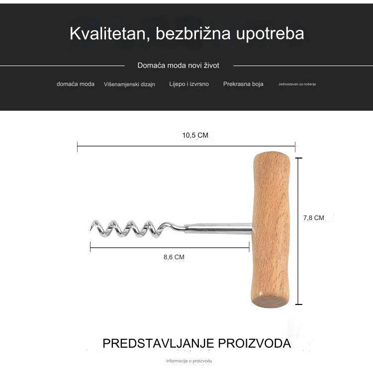 Višenamenski otvarač za flaše i limenke od legiranog čelika za teške uslove rada sa ergonomskom drvenom ručkom - Izdržljivi poluga mehanizam za pivo, sok, vino, kuhinju, kampovanje, piknike - Siguran poluga otvarač za starije osobe, artritis, teške ruke - Izdržljiva kuhinjska oprema za