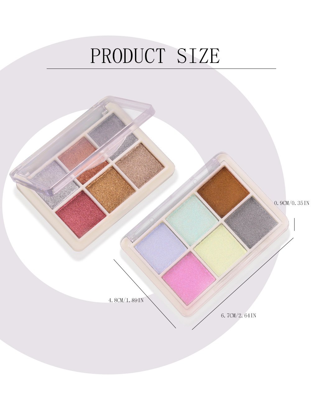 Set lakova za nokte sa šljokicama u 6 boja | Metalik čvrsti pigment u prahu za manikir, trendi Ins stil