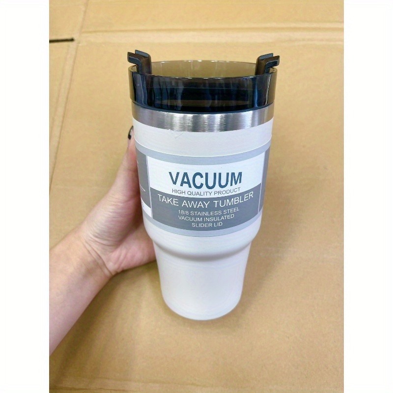 304 Vakuumski termo šolja od nerđajućeg čelika | Putna šolja za tople napitke, ledene pića, putovanja na posao i upotrebu na otvorenom, kapacitet 1L, mat završnica