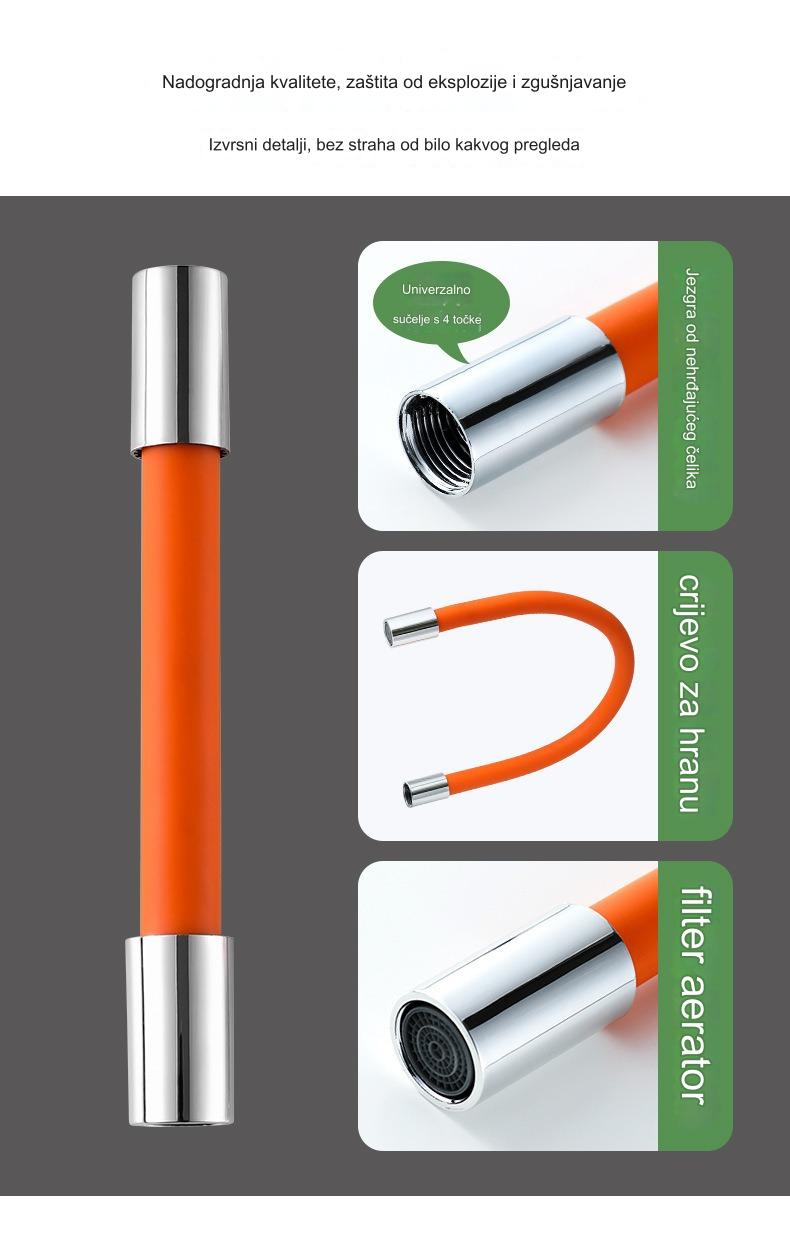 Setovi kupatilskog pribora - Produžetak slavine otporan na prskanje sa univerzalnim filterom, kombinacija kuhinjskog creva za tuširanje, filter za vodu za slavinu u kupatilu, filter za slavinu za vodu, filter za vodu za kupatilo