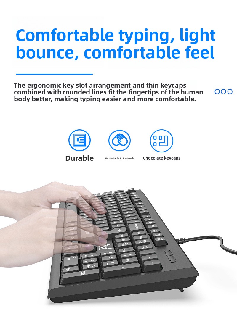 Uska Žična USB Tastatura za Poslovnu Kancelariju Kućnu Upotrebu Kompatibilna sa Desktop PC računarima, Ergonomski Dizajnirana Tastatura, Račuka Tastatura, Kompaktna Tastatura, Elegantan Dizajn, Izdržljive Tipke, Čvrsta Konstrukcija, USB Tipkanje