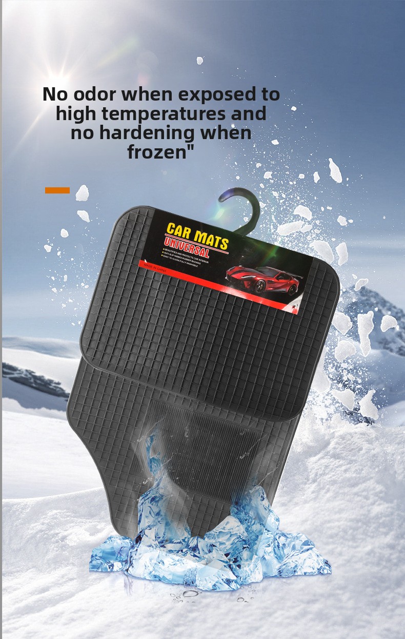 4 komada univerzalnih podnih prostirki za automobile - izdržljive PVC, neklizajuće i lako za čišćenje, pogodne za limuzine i SUV vozila, za sve sezone: proleće, leto, jesen i zima