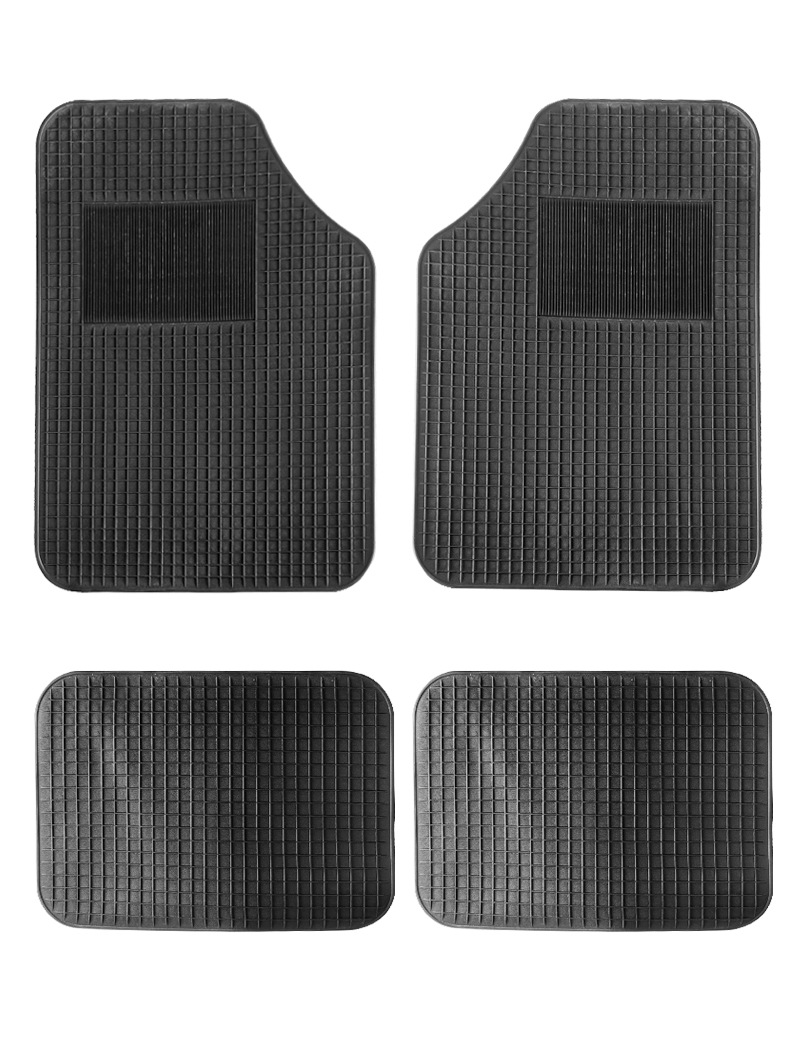 4 komada univerzalnih podnih prostirki za automobile - izdržljive PVC, neklizajuće i lako za čišćenje, pogodne za limuzine i SUV vozila, za sve sezone: proleće, leto, jesen i zima