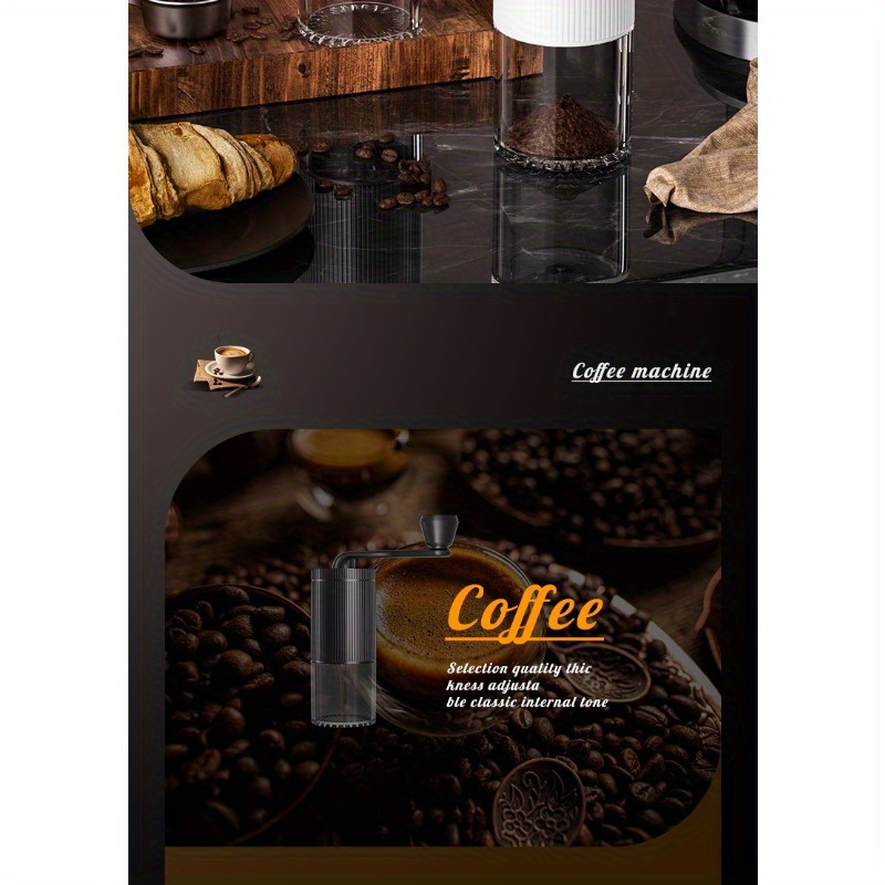 Nova mini ručna mašina za kafu za kućnu i komercijalnu upotrebu, prenosiva za van, podesivi mlin za kafu sa grubim i finim mlevenjem