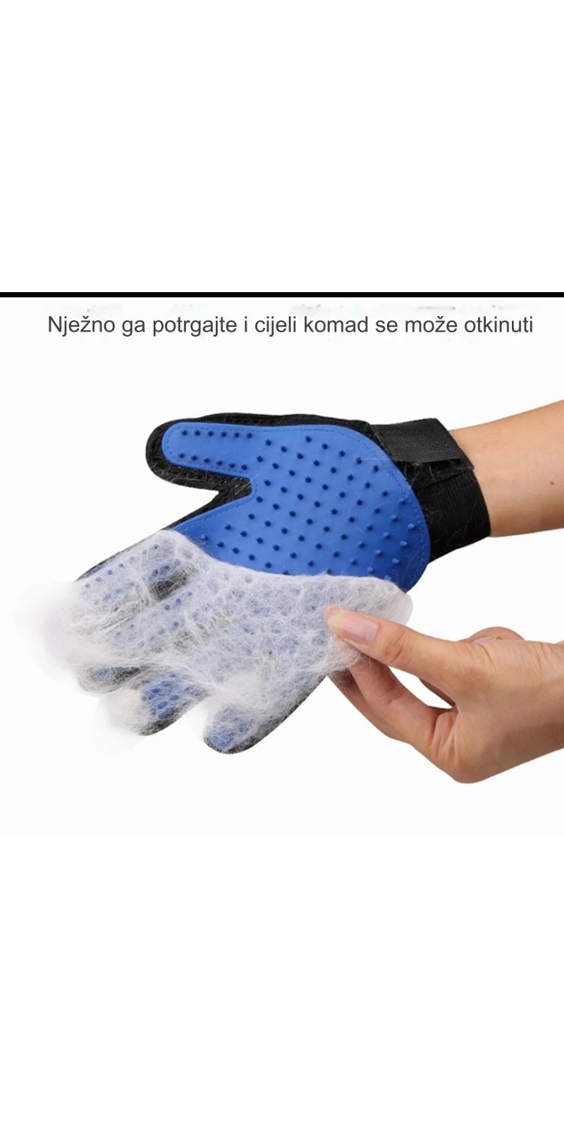 Rukavica za negu ljubimaca - Dizajn sa pet prstiju za uklanjanje dlaka, alat za kupanje i masažu za mačke i pse