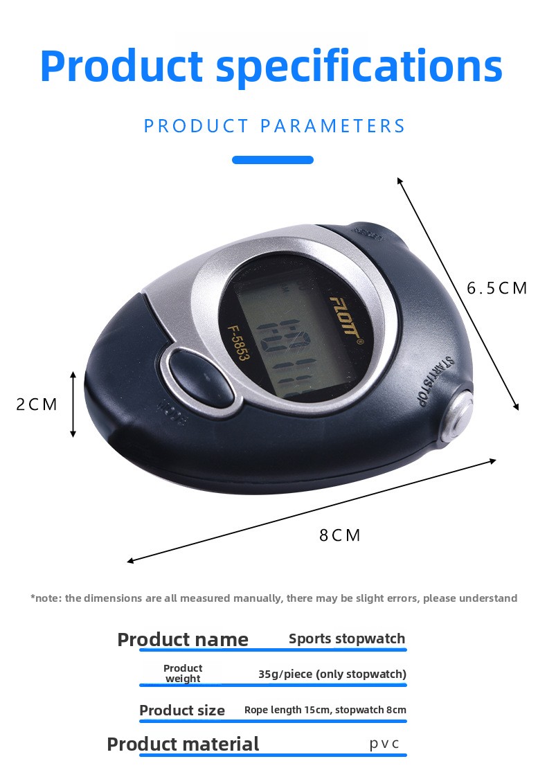 Elektronski štoperica za učenike, sport, fitnes trening, takmičenja, profesionalni sudija štoperica F5853