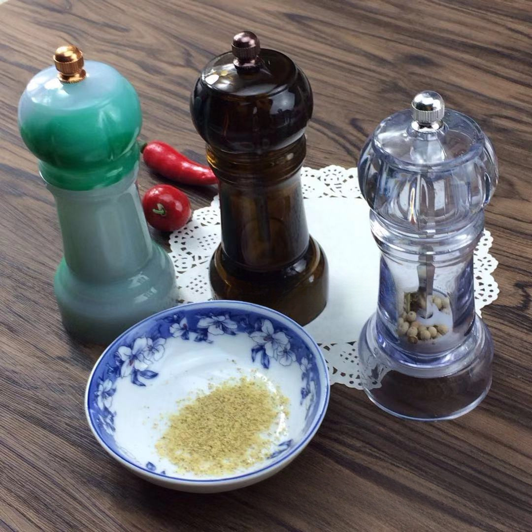 Ručni mlin za biber i začine - Izdržljiv mlin sa kućištem, ručno upravljanje za so, biber, začinsko bilje, pasulj - Višenamenski kuhinjski, bez potrebe za baterijama, izdržljiv mlin za začine