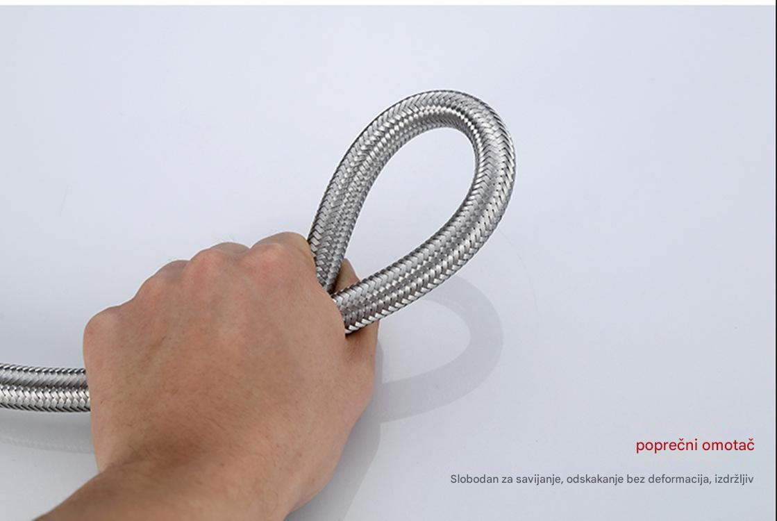 Produžetak za slavinu od nerđajućeg čelika sa pletenim crevom - Izdržljivo fleksibilno produženje za grejač tople vode, sudoperu, tuš/kadu, toalet - Adapter za vodovod sa muškim/muškim konektorima (Kompatibilan sa slavinama i rezervoarima za vodu)