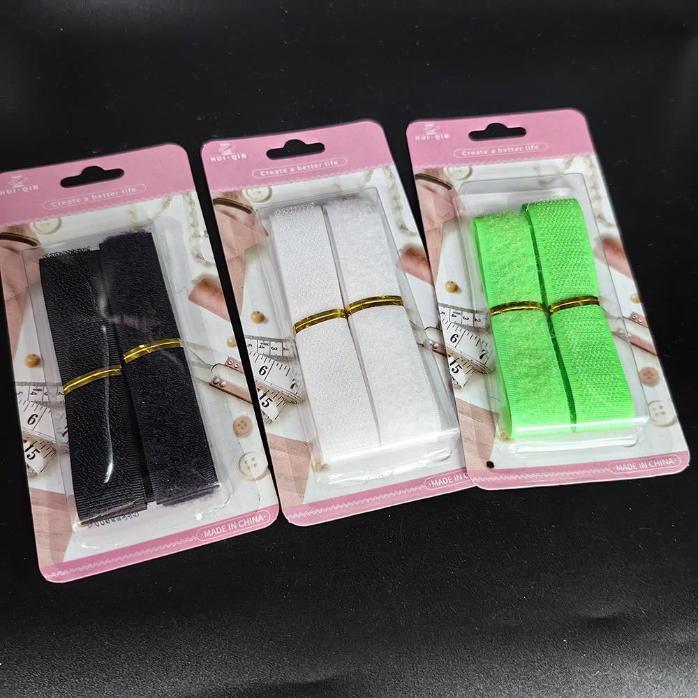 Crno-bela traka sa kukicama i petljama za dečje cipele – samolepljive trake za zamenu, izdržljive i mogu se prati