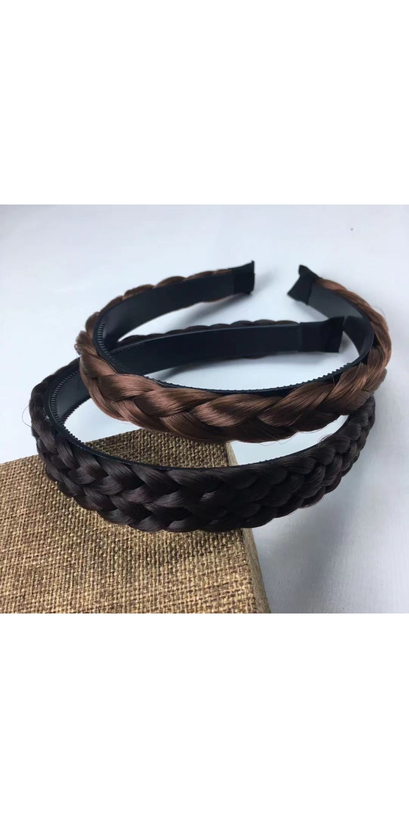 Korejski Nakit Uvrnuta Pletenica sa Zupcima Neklizajuća Traka za Kosu | Široka Ivica Pritisni Ukosnica za Kosu za Odrasle Žene, Plastični Materijal