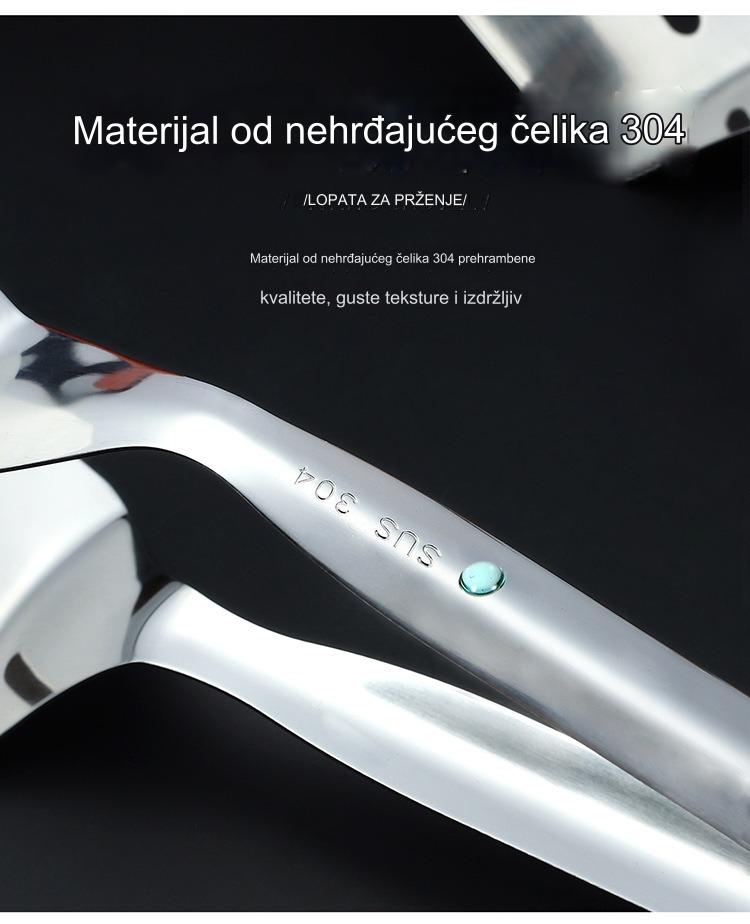304 Nerđajući Čelik Korejski BBQ Klip sa Ne-Klizajućom Drškom - Izdržljivi Korejski Roštilj Klip za Fiksiranje Mesa, Povrća, Knedli | Kompatibilan sa Korejskim Roštiljima, Štednjacima, Pećnicama (Nije za direktno korišćenje)