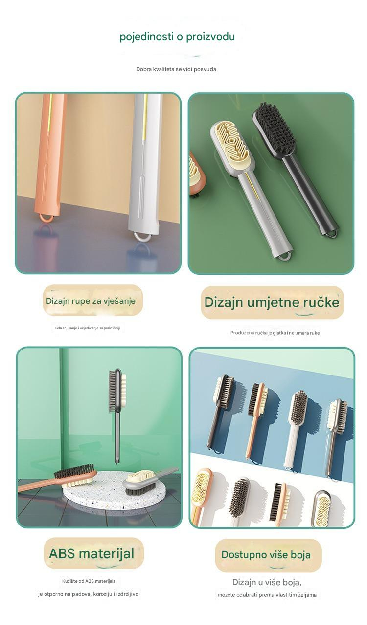 Mekana četka za cipele sa nežnim čekinjama - za osetljivu antilopu, kožne cipele, čizme, odeću i delikatne tkanine - Efikasno uklanjanje mrlja za negu obuće (Kompatibilno sa održavanjem kože i antilope)