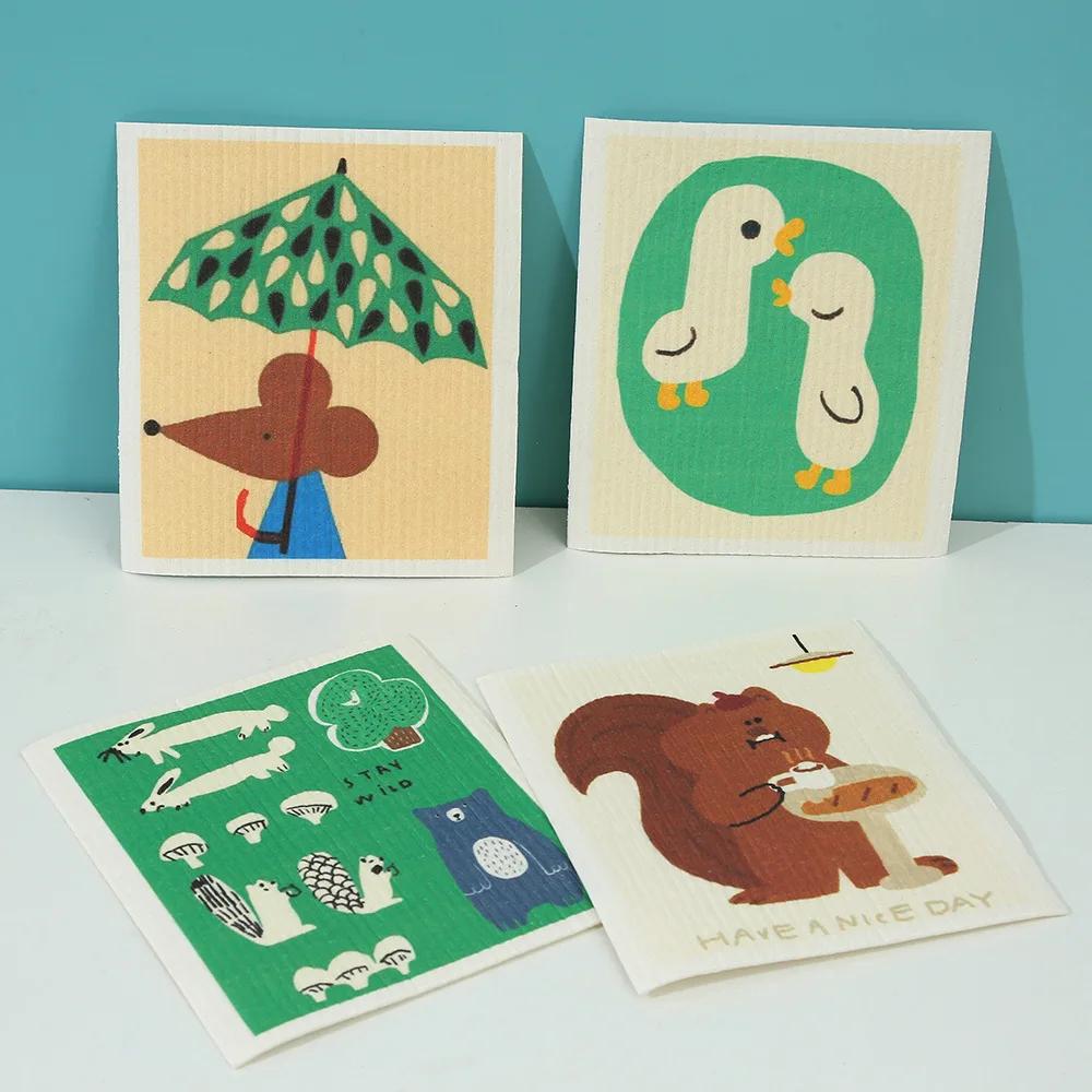 Ulošci od drvene pulpe za sredstva za čišćenje | Krpa za pranje sudova, sunđer za čišćenje bez ulja, višenamenska krpa za ribanje