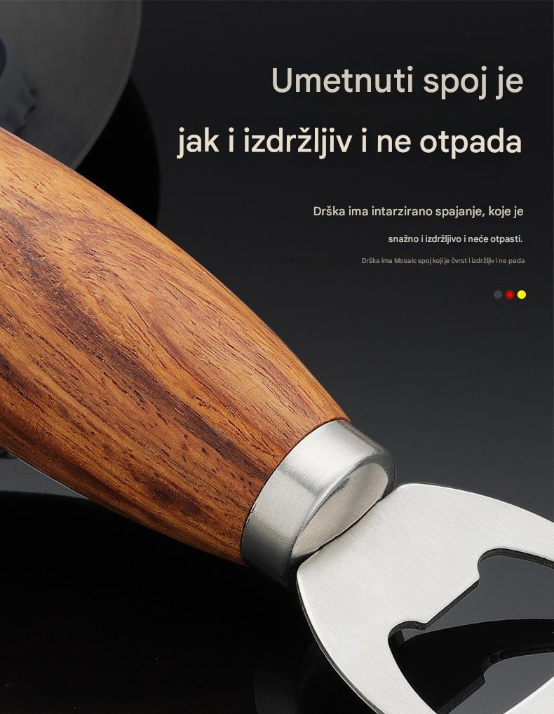 Vertikalni otvarač za vinske čepove i flaše od nerđajućeg čelika i punog drveta - Elegantna ružičasto zlatna završnica, višenamenski otvarač za čepove sa polugom, izdržljiv dizajn otporan na rđu za vino, pivo, šampanjac - Idealan za kuću, restorane, barove