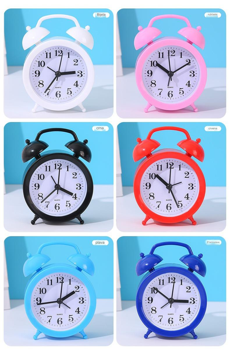 Simpatičan mali budilnik za učenike, stoni i noćni sat sa glasnim zvukom za savršeno jutro