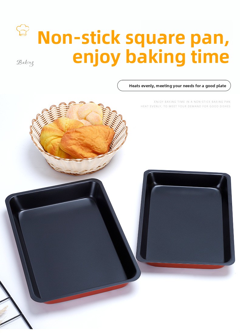 Čelična nelepljiva duboka pravougaona tepsija za pečenje - pogodna za braunije, lazanje, slojevite kolače, pečenje - posuda za mašinu za pranje sudova sa lakim vađenjem i skladištenjem za dom, restorane, žurke - pogodna za kućnu i komercijalnu upotrebu
