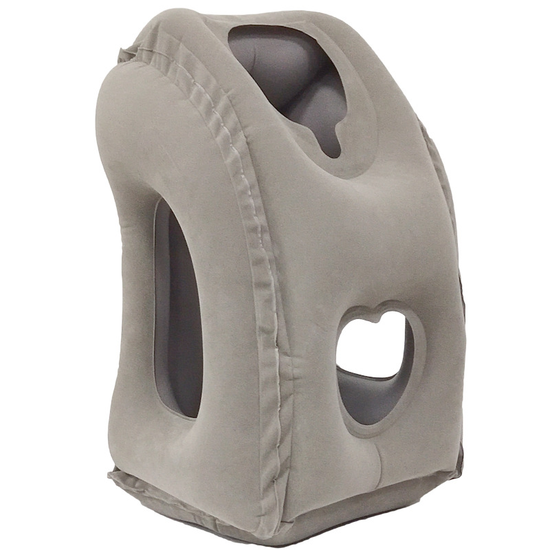 Jastuk na naduvavanje - za putovanja i kućnu upotrebu, podesiva čvrstoća sa naduvavanjem/istiskivanjem jednim dodirom, prenosivi kompaktan dizajn, vazduh za kampovanje, kancelariju, krevet - Crveni (Nije potrebna pumpa, izdržljiv i lagan), kancelarija