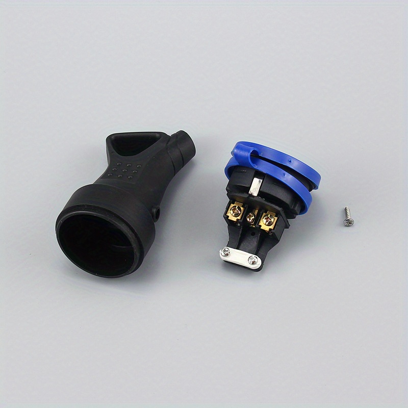 EU & Nemački Vodootporni Konektor - Izdržljivi Muško/Ženski Utični Priključak sa Nemačkim Schuko Utičnicom, Trajna Plastična Produžna Utičnica Pogodna za Zamenu Električnih Utičnica, Evropski Standard za Kampere, Vlažne Prostore