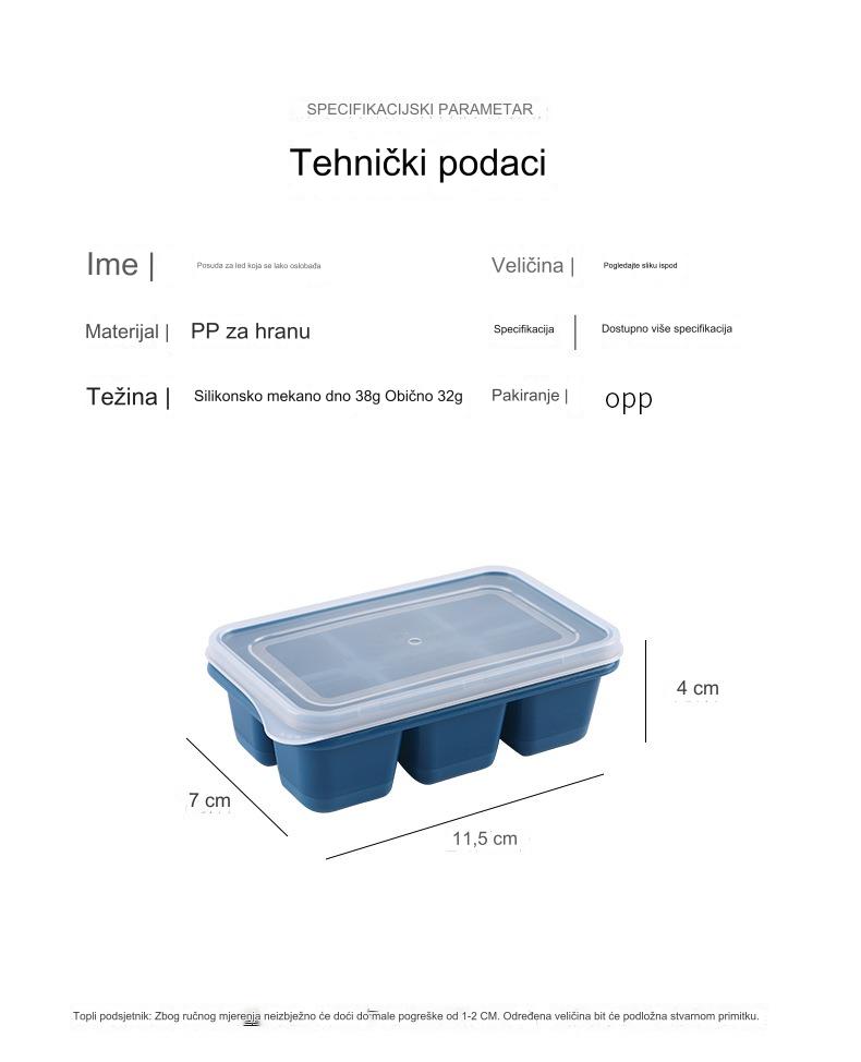 Mold za zamrzavanje leda | Brzi zamrzivač za kućni frižider, domaće zamrzavanje, plastični materijal