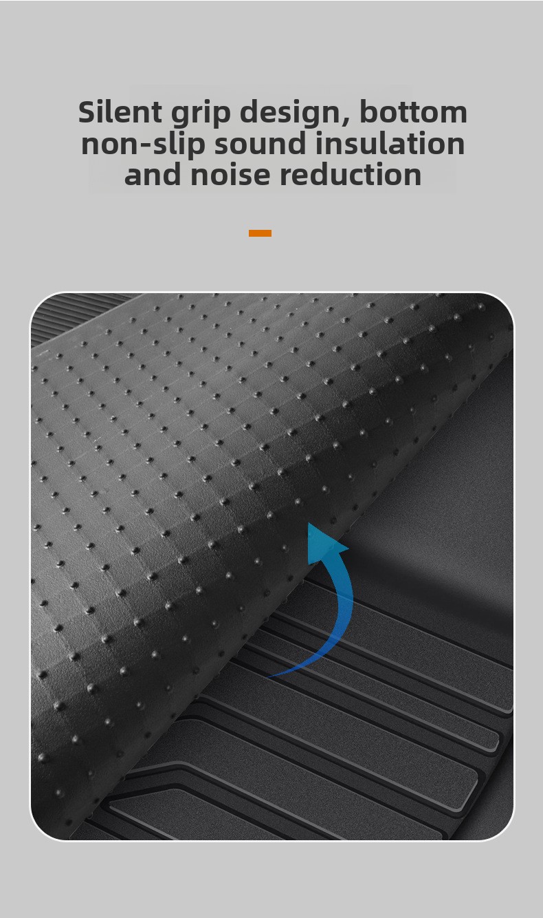 4 komada univerzalnih podnih prostirki za automobile - izdržljive PVC, neklizajuće i lako za čišćenje, pogodne za limuzine i SUV vozila, za sve sezone: proleće, leto, jesen i zima