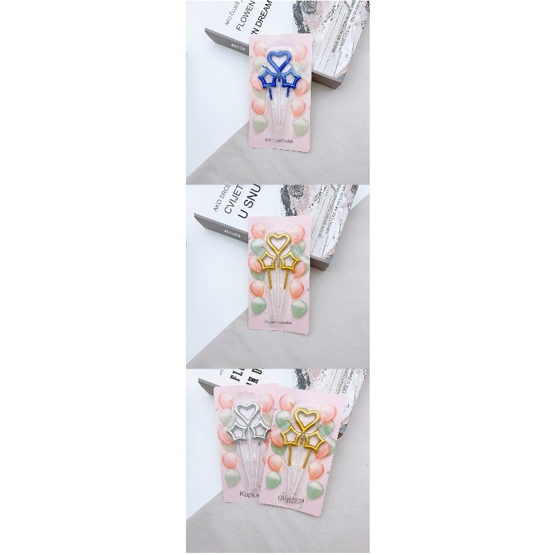 Prelepo dizajnirana svetiljka sa pet zvezdica, pozlaćena, idealna za pečenje torti i rođendanske proslave, bez baterije.