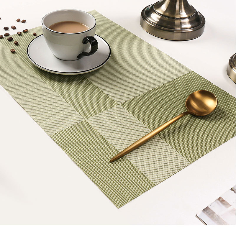 4 ili 6 komada dijagonalnih podmetača za sto od vinila, pravougaoni, perivi, elegantni, za unutrašnju i spoljašnju upotrebu, PVC podmetači za kuhinju i trpezariju