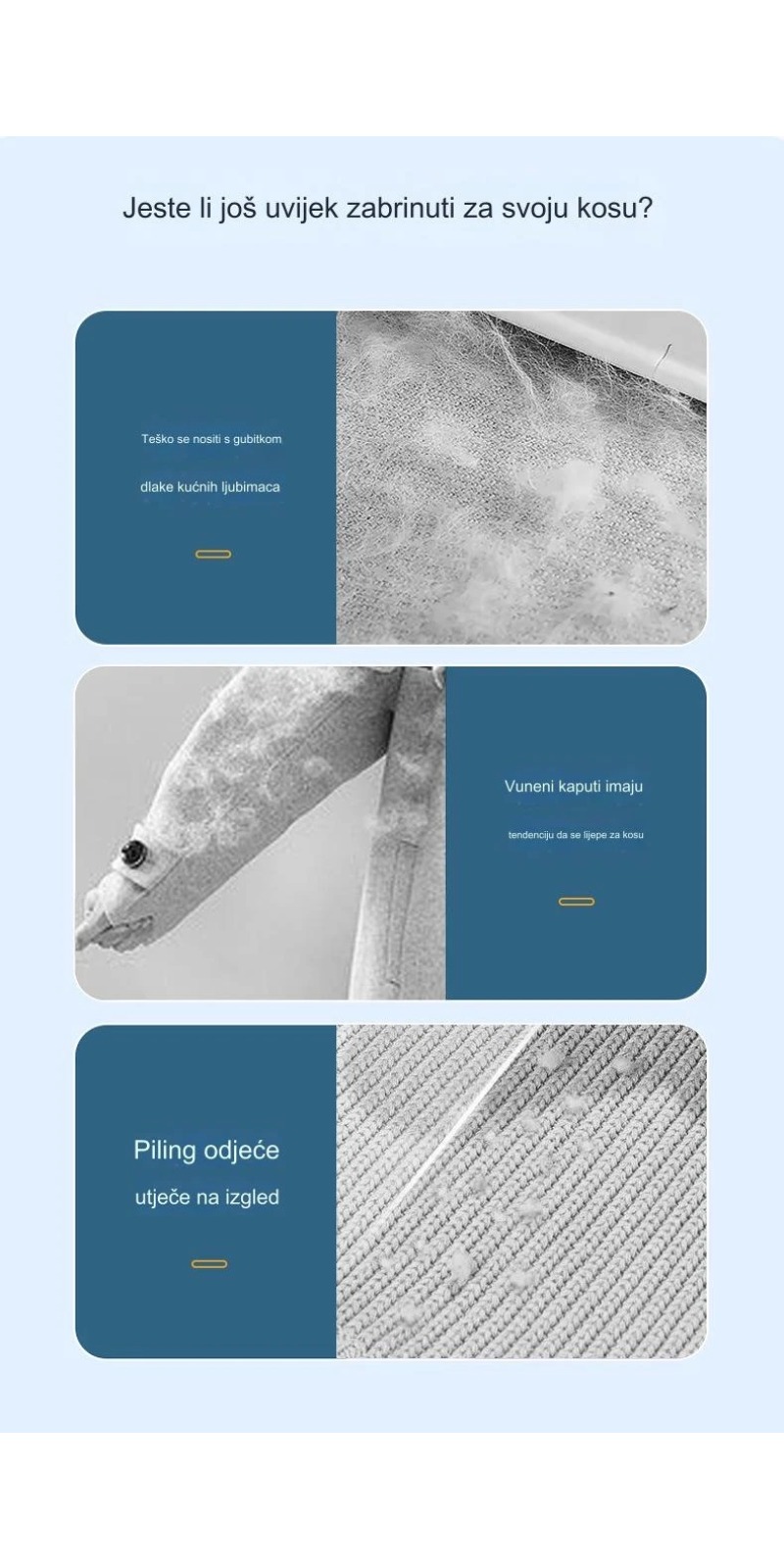 Za kućne ljubimce i vlasnike - Instant sprej/losion za uklanjanje dlaka - Brzo uklanjanje mrlja sa odeće, nameštaja, tkanina - Uklanjanje dlaka