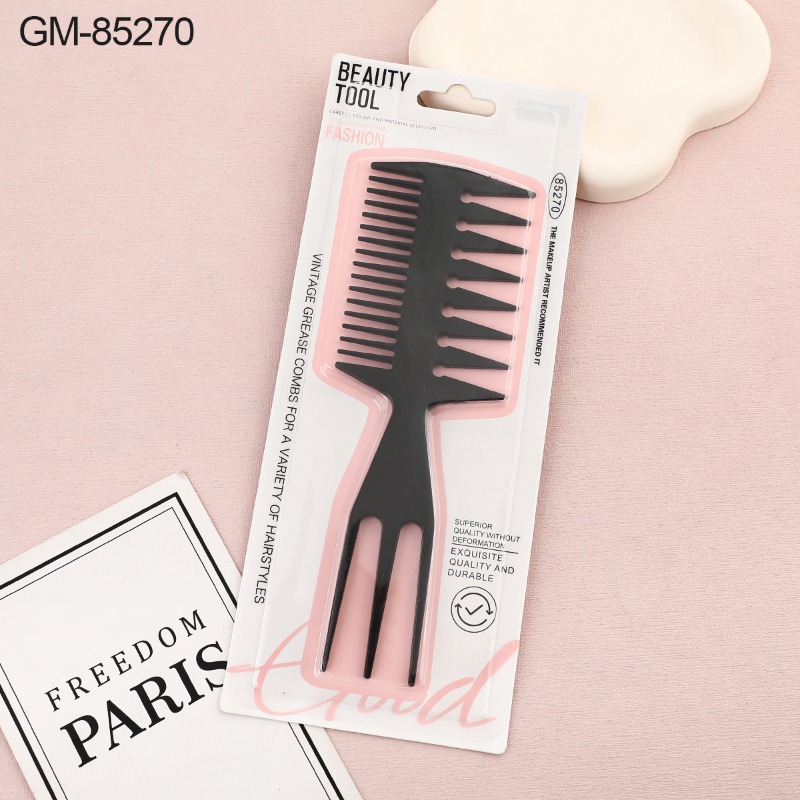 Vintage Set Češljeva za Muškarce 3 u 1 – Široki Zubi, Dvostrani Frizerski Češalj za Pompadur i Slick Back Frizure