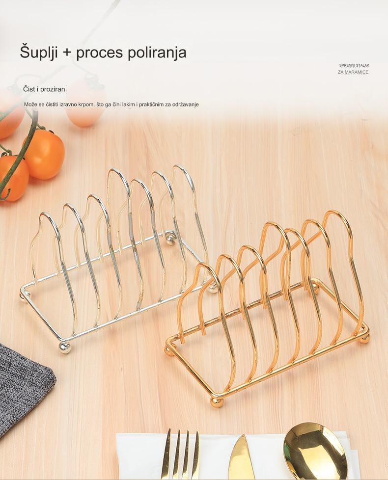 Kuhinjski stalak za sudove u obliku trougla od gvožđa sa policom za odvod | Izdržljivo i elegantno rešenje za odlaganje posuđa