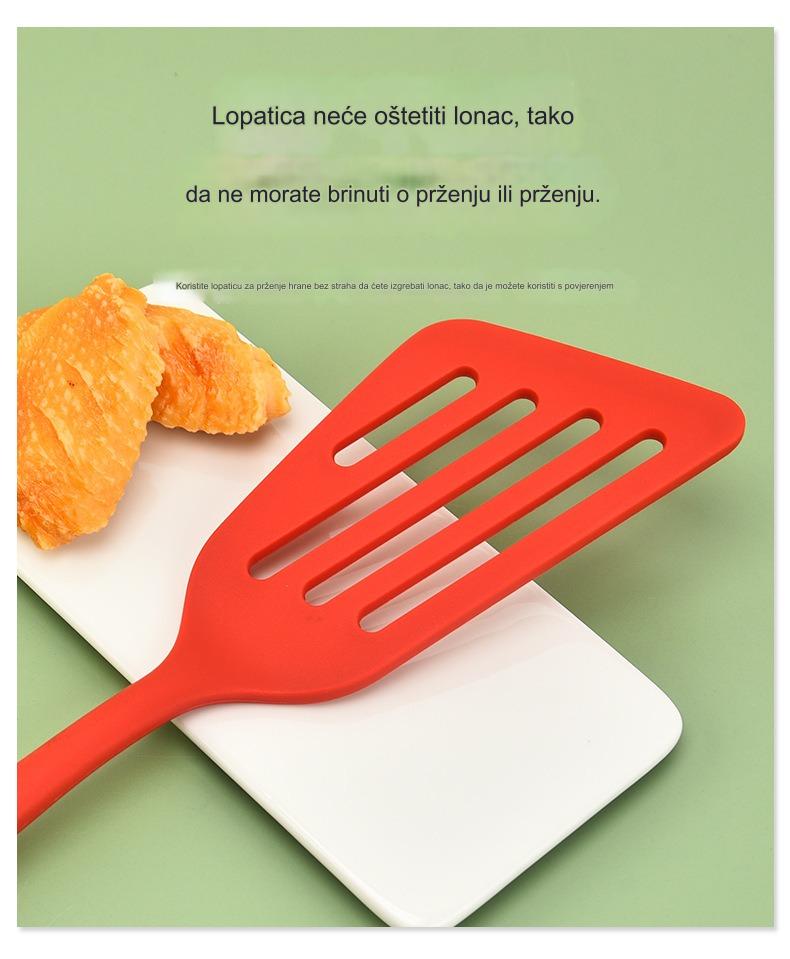 Nelepljiva lopatica za posude, fleksibilna od nerđajućeg čelika, riblja lopatica sa žljebovima, multifunkcionalni kuhinjski alat