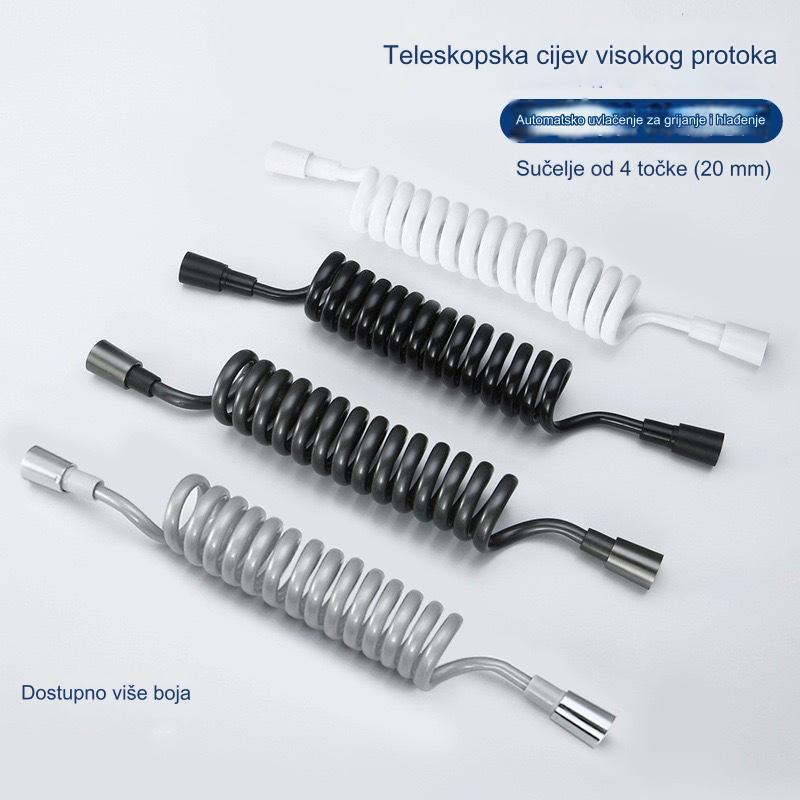 Set od 5 retro bideja sa tuš crevom i prskalicom za WC - Izdržljivi dodatak za bide, fleksibilno crevo, pogodno za tuš/kupatilo (Kompatibilno sa evropskim G3/8 priključcima) - Sistem za prskanje u kupatilu