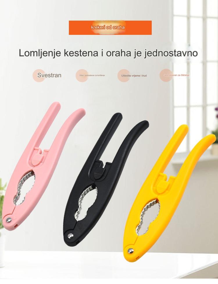 Višenamenski alat za ljuštenje i otvaranje orašastih plodova - Izdržljiva plastična ljuštilica za orah/lešnik, otvarač za školjke i kliješta za rakove - Kompaktna kuhinjska pomagala za orah, lešnik, rakove