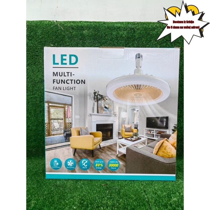 Plafonjera sa ventilatorom i električnim svetlom, aromaterapija sa daljinskim upravljačem, pogodna za spavaću i dnevnu sobu, sa podesivim zatamnjivanjem i šrafovima
